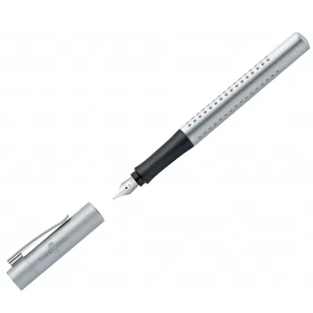 Stilou Faber-Castell Grip 2011 argintiu, penita M-2