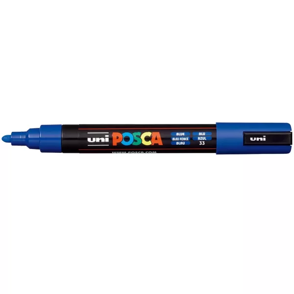 Posca marker UNI Albastru, varf mediu 1.8-2.5 mm PC-5M-1-IMG-slider