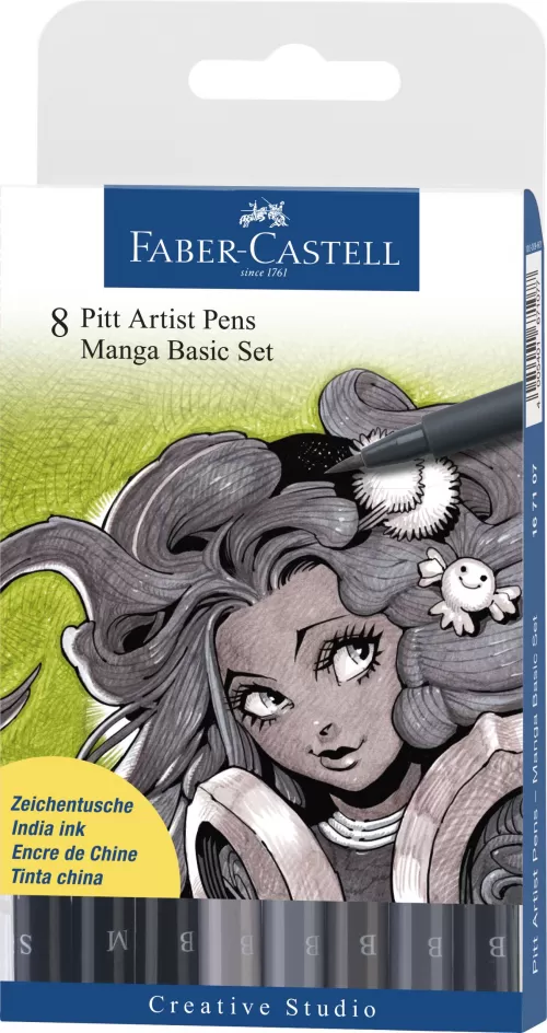 16-Pitt-artist-pen-manga-set-8-buc-de-baza-Faber~Castell