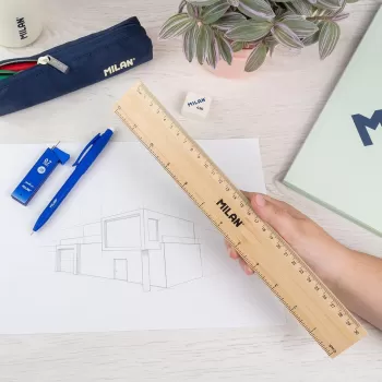 Rigla 30 cm lemn bambus Milan-3