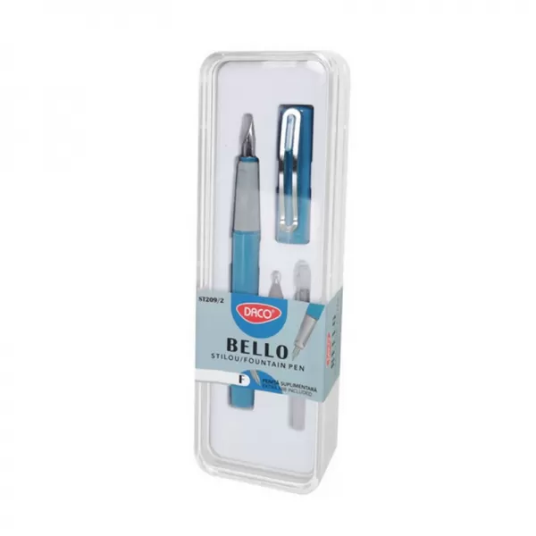 Stilou Daco albastru cu penita de schimb Bello ST209-2-1-IMG-slider