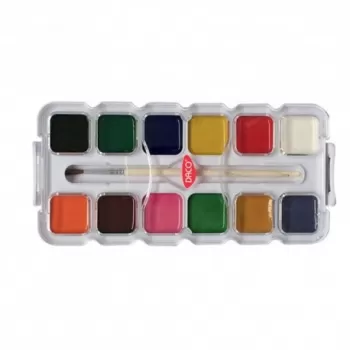 Acuarele 12 culori semi-uscate Perinita DACO AR127-1
