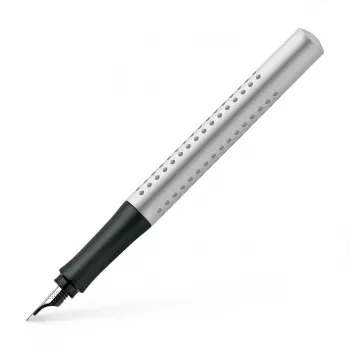 Stilou Faber-Castell grip 2011 argintiu, penita F -1