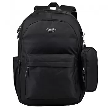 Ghiozdan scoala copii, negru cu borseta, 46 cm Daco GH573N-1