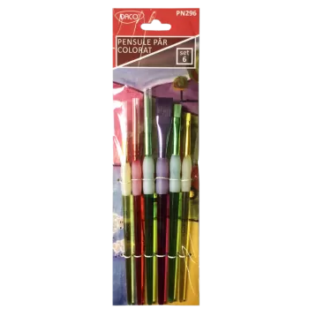 Set 6 pensule par sintetic colorat DACO PN296-1