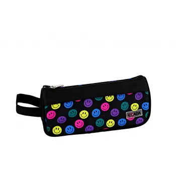 Penar borseta neagra, imprimeu Smiley Faces, 1 fermoar Ecada 786023S-1