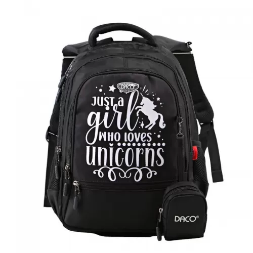 21-Ghiozdan-clasa-pregatitoare_-negru_-imprimeu-Just-a-Girl-who-lover-Unicorns_-38-cm-Daco-GH3006