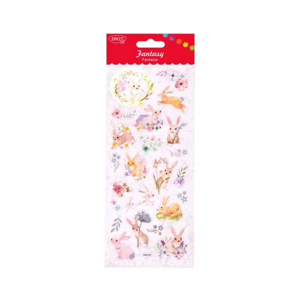 Abtibilduri Iepuri cu flori - Fantezia Daco AB920-1-IMG-slider
