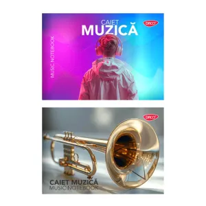 Caiet muzica 17x24 cm, 24 file, coperta plastic Daco CT306-2-IMG-nav