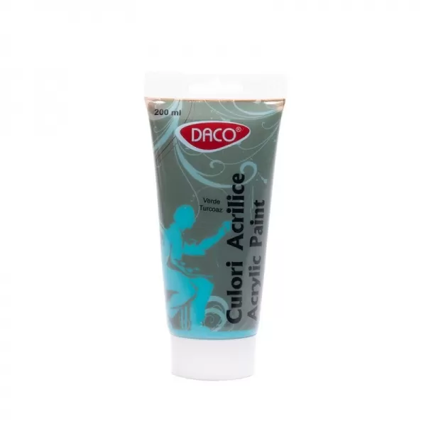 Culori acrilice 200 ml - Verde Turcoaz - Daco CU3200VT-1-IMG-slider