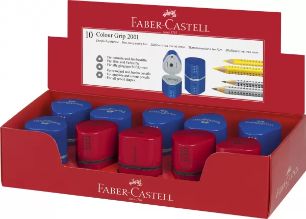 Ascutitoare tripla grip 2001 rosie/albastra Faber-Castell-3-IMG-slider