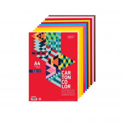 Carton color CN240  A4  50 coli  10 culori  DACO 240g/mp-img