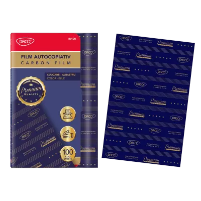 Indigo premium albastru, 100 coli carbon film, Daco-img