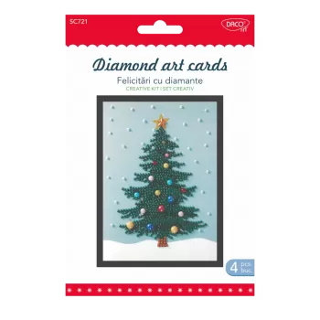 Set creativ - Felicitari  cu diamante Brad Daco SC721-1