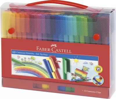 Carioca 60 culori connector cut cadou Faber-Castell-img