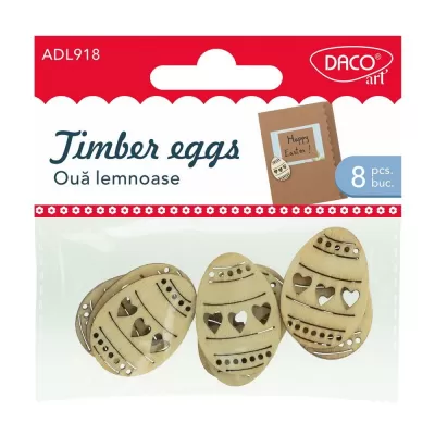Accesorii craft - AD918 Ouă lemnoase DACO-img