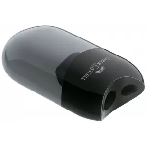 Ascutitoare plastic dubla cu container neagra Faber-Castell-2-IMG-nav
