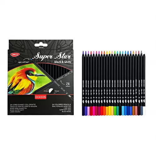 15-Creioane-colorate-24-culori_-lemn-negru-Black-+-White-Daco-CC424N